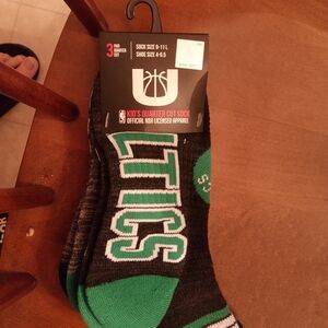 NBA Celtics Black and Green  Athletic Socks